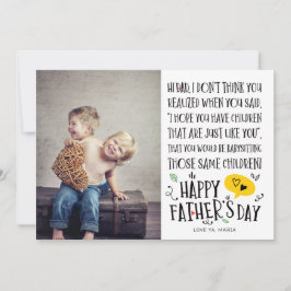 Invitation Meilleur Baby Sitter Papa Funny Fête des pères Car