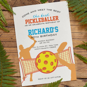 Invitation Meilleur joueur de Pickleball Fête d'anniversaire 