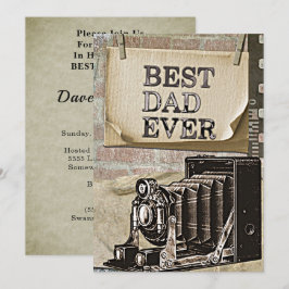 Invitation Meilleur papa jamais Fête des pères Russe Jardin c