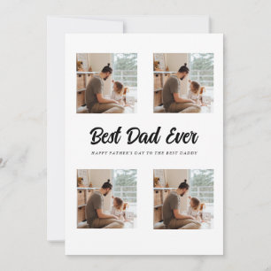 Invitation Meilleur papa Un collage photo moderne