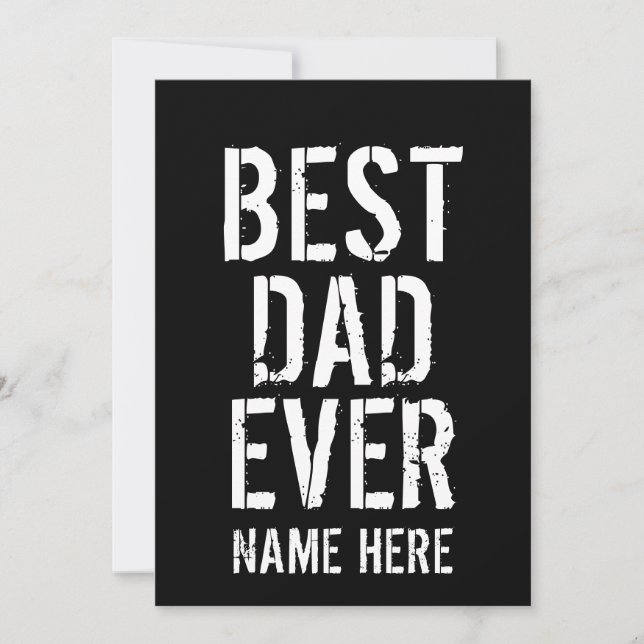 INVITATION MEILLEUR PÈRE JAMAIS FÊTE DES PÈRES (Devant)