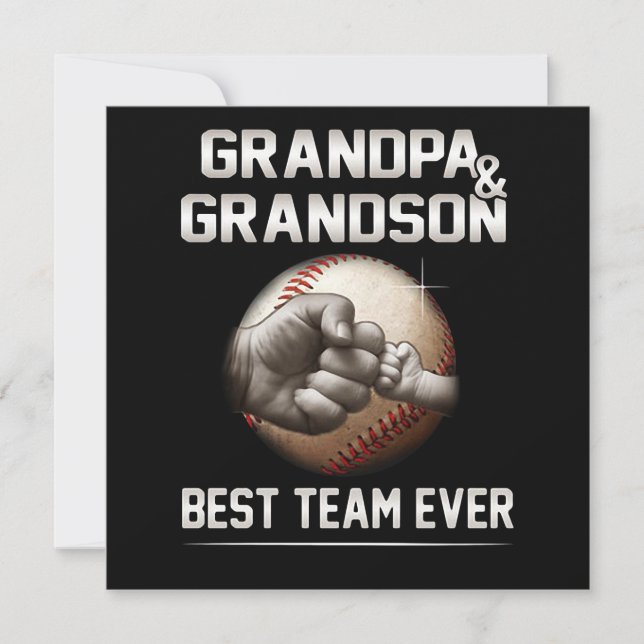 Invitation Meilleure équipe de grand-père et de petit-fils ja (Devant)