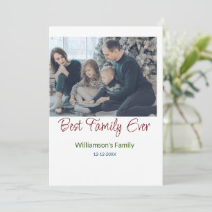 Invitation Meilleure famille jamais ajouter nom de famille ph