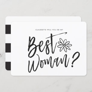 Invitation Meilleure femme   Demande de mariage de script