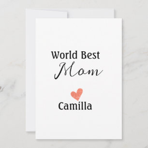 Invitation Meilleure maman du monde joyeuse fête des mères gr