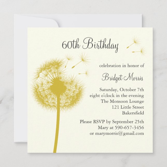 Invitation Meilleurs voeux ! jaune (Devant)