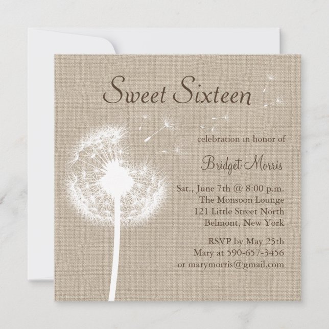 Invitation Meilleurs voeux ! sur l'invitation du Sweet sixtee (Devant)