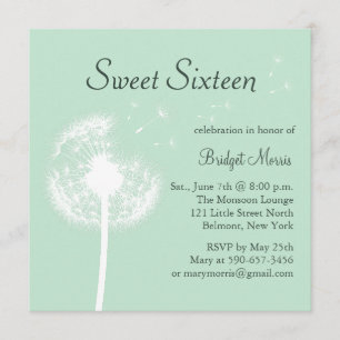 Invitation Meilleurs voeux ! sur l'Sweet sixteen de la monnai