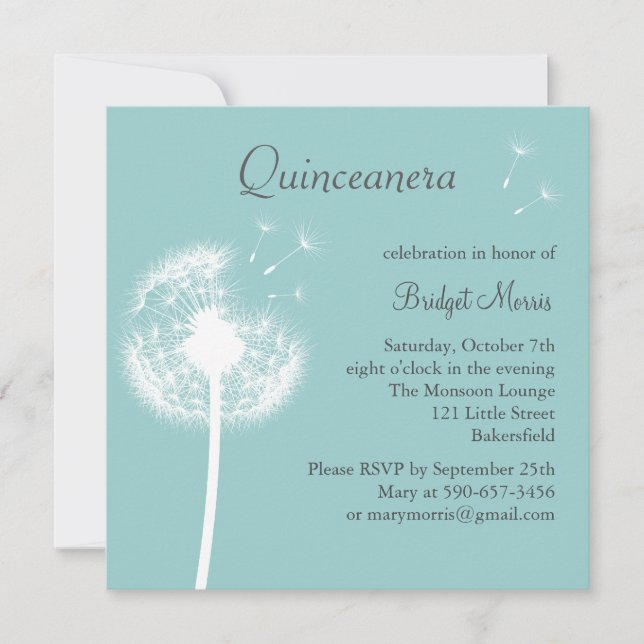 Invitation Meilleurs voeux ! (turquoise) (Devant)