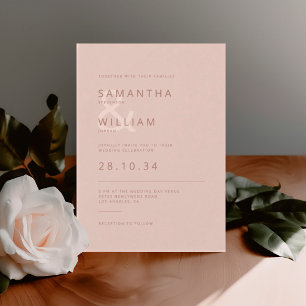 Invitation Mélange moderne minimaliste et mariage élégant