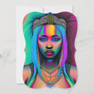 Invitation Melanin de la reine noire Sista femme afro-américa