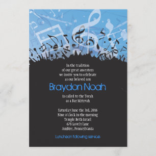 Invitation MELODY de l'invitation Bat mitzvah du bar TORAH