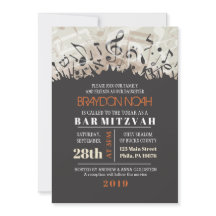 MELODY de l'invitation Bat mitzvah du bar TORAH