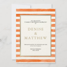 Melon d'eau Aquarelle Rayures et lettrage doré