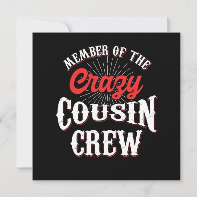 Invitation Membre Du Crazy Cousin Crew Frère Soeur Gif (Devant)