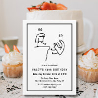 Mème amusant Humour Simple Noir Blanc 50e Annivers