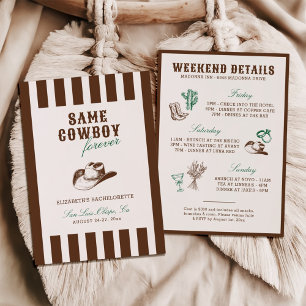 Invitation Même Cowboy Forever Bachelorette Week-end