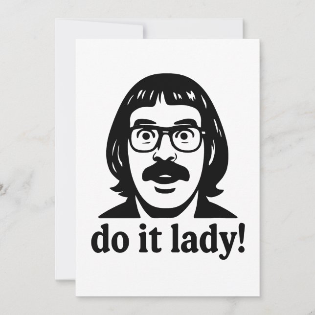 Invitation Mème Do It Lady – Création de citation rétro drôle (Devant)