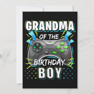 Invitation Mémé du jeu vidéo de correspondance pour garçon d'