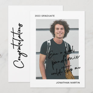 Invitation Même une fête de graduation en une photo pandémiqu