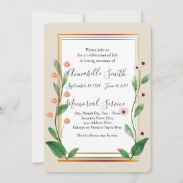 Invitation Mémoire d'amour MODERNE SOPHISTIQUÉE