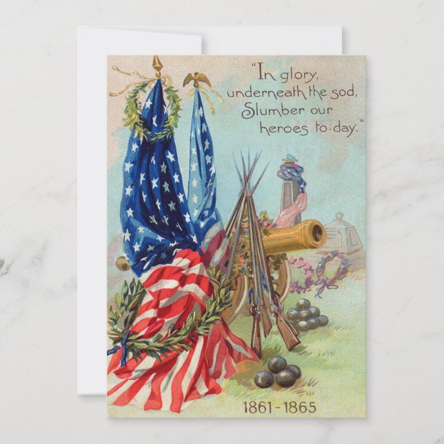 Invitation Mémorial américain de la guerre civile (Devant)