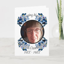 Memorial Blue Oubliez-moi pas Floral Photo Program