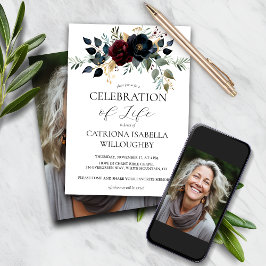 Invitation Mémorial funéraire floral de la marine de Bourgogn