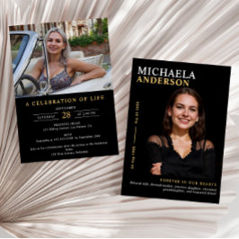 Invitation Mémorial moderne / Funérailles / Célébration de la