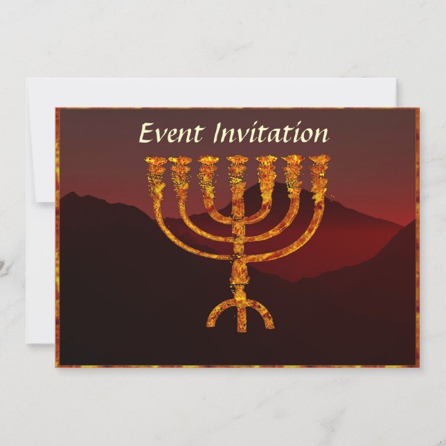 Invitation Menorah de Moshe (Devant)