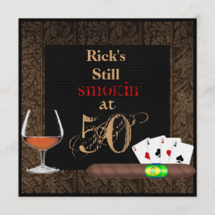 Invitation MENS 50e anniversaire Cigars,INVITATIONS DE LA BRA