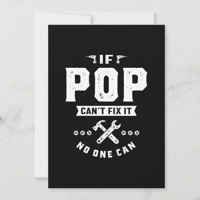 Invitation Mens If Pop Cant Fix It Personne ne peut offrir D  (Devant)