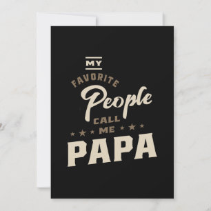 Invitation Mens Mes Favoris Appelez-Moi Papa Cadeau