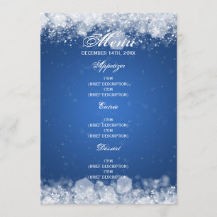 Invitation Menu Baby shower Nuit Parklebleu