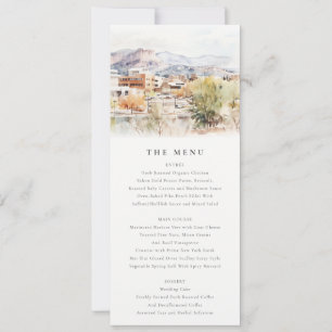 Invitation Menu de mariage à l'aquarelle de Colorado Springs,