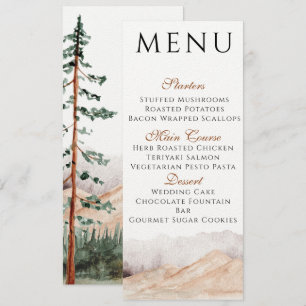 Invitation Menu de Mountain View