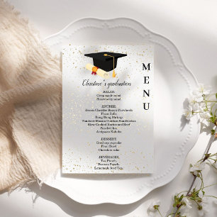 Invitation Menu de soirée minimaliste pour l'obtention d'un d