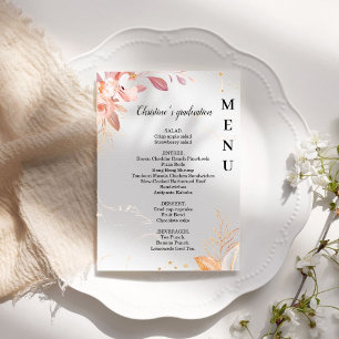 Invitation Menu de soirée minimaliste pour l'obtention d'un d