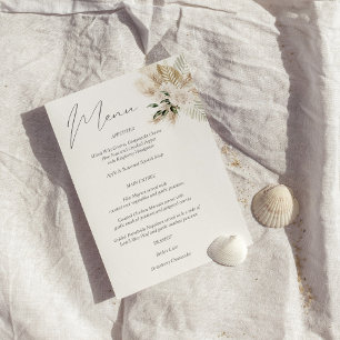 Invitation Menu Floral Boho Palm Leaf