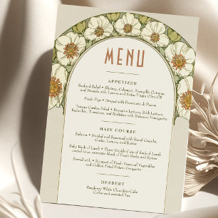 Invitation Menu Mariage Vintage Art Nouveau par Mucha