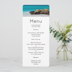Invitation Menu photo Azure Ocean Sandy Beach