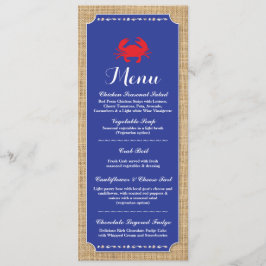 Invitation Menu Réception de Mariage Bouillabaisse de Crabe P