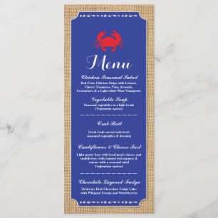 Invitation Menu Réception de Mariage Bouillabaisse de Crabe P