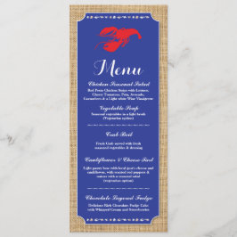 Invitation Menu Réception de Mariage Bouillabaisse d'Écreviss