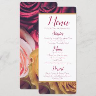 Invitation Menu rose