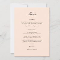 Menu Rose Pâle Blush