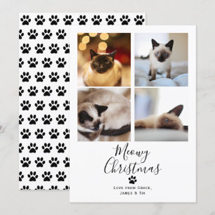 Invitation Meowy Christmas Pet Cat Christmas Card