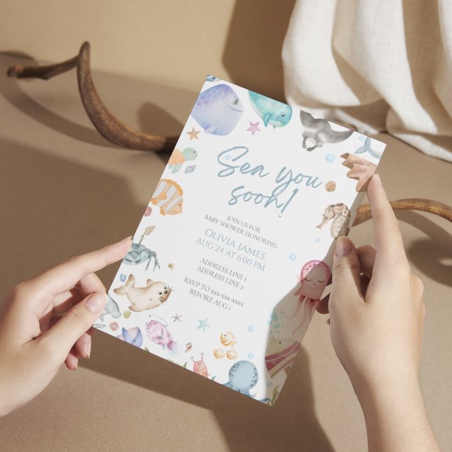 Invitation Mer bientôt baby shower (Créateur téléchargé)