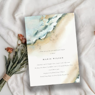 Invitation Mer Côtière Vagues plage de sable N'importe quel â