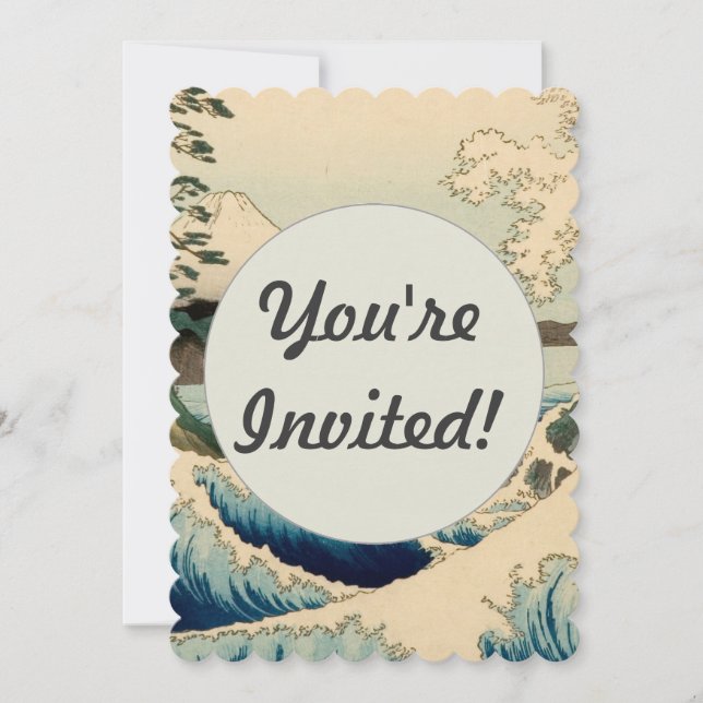 Invitation Mer japonaise de Satta Hiroshige Art (Devant)